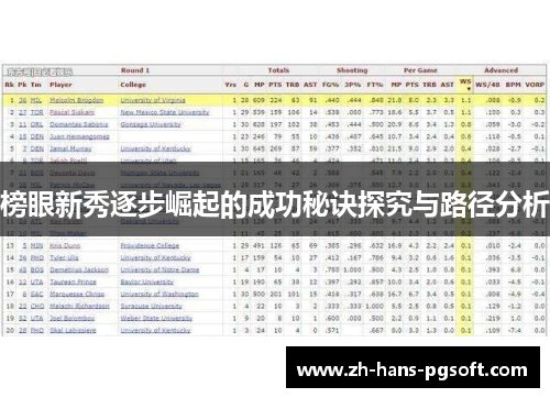 榜眼新秀逐步崛起的成功秘诀探究与路径分析