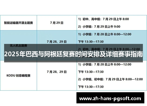 2025年巴西与阿根廷复赛时间安排及详细赛事指南